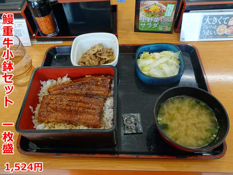 07-鰻重牛小鉢セット一枚盛_DSC01338